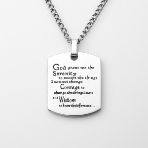 Stainless Steel Mens Womens Jewelry Military Tag s Words Inspirational Neaklace Dog Tags Pendant